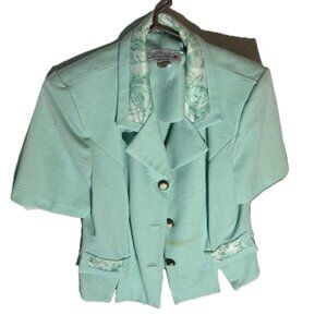 Mint green polyester jacket